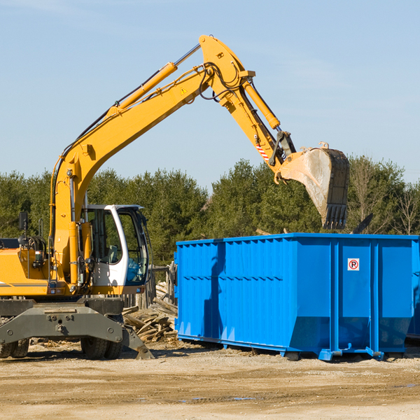 are there any restrictions on where a residential dumpster can be placed in Prompton